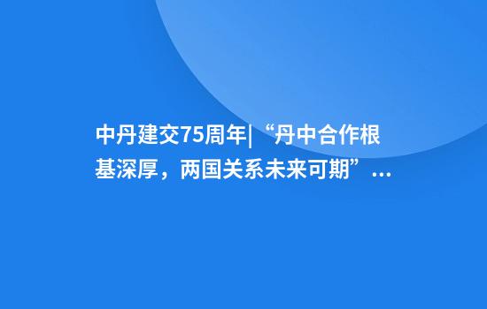 中丹建交75周年|“丹中合作根基深厚,两国关系未来可期”——专访丹麦驻华大使孔墨客