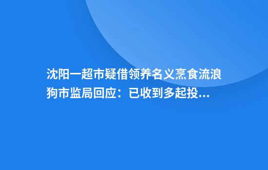 沈阳一超市疑借领养名义烹食流浪狗市监局回应：已收到多起投诉