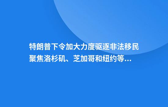 特朗普下令加大力度驱逐非法移民聚焦洛杉矶、芝加哥和纽约等大城市